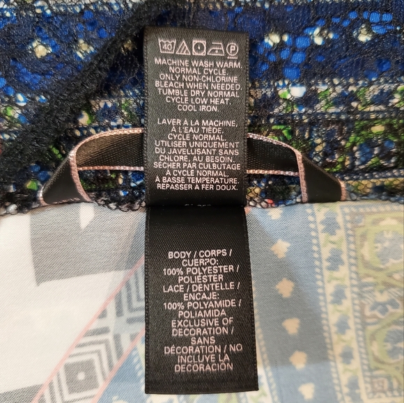 Victoria's Secret Babydoll Womens Size Small Multi Geo Pattern Adjustable Straps - Picture 11 of 11